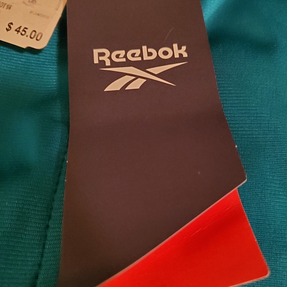 Reebok Men's Workout 1/4 zip pullover shirt. NWT size Large seatea color - Picture 4 of 10